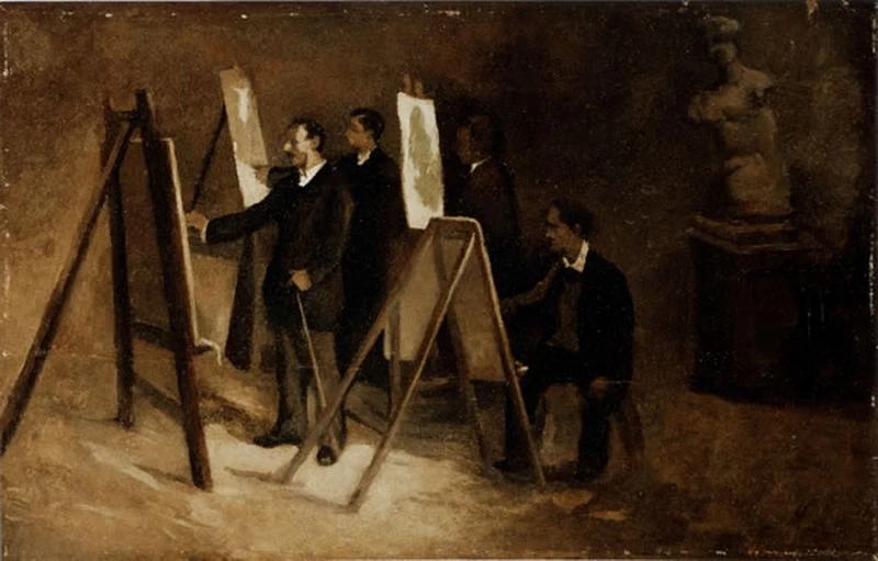 Scuola di pittura all'Accademia - Raccolta di Luciano Buonanno, Napoli